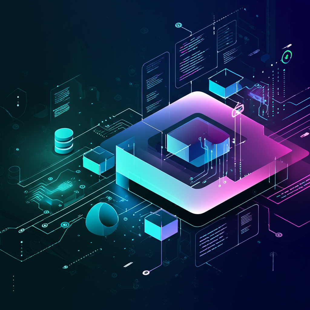 Abstract illustration representing modern web development